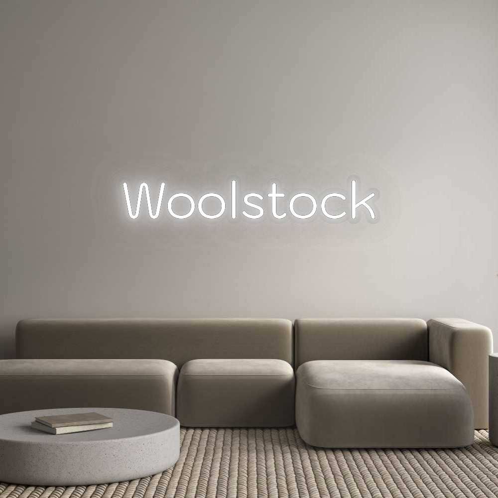 Personalisiertes Neonschild: Woolstock