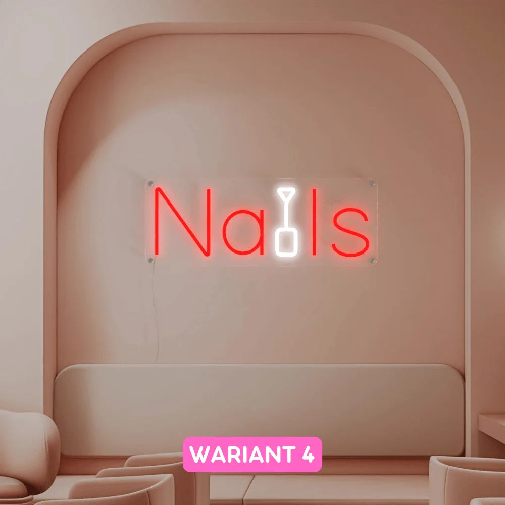 neon ledowy nails