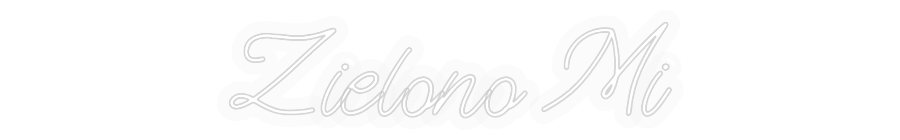 Personalisiertes Neonschild: Green Mi