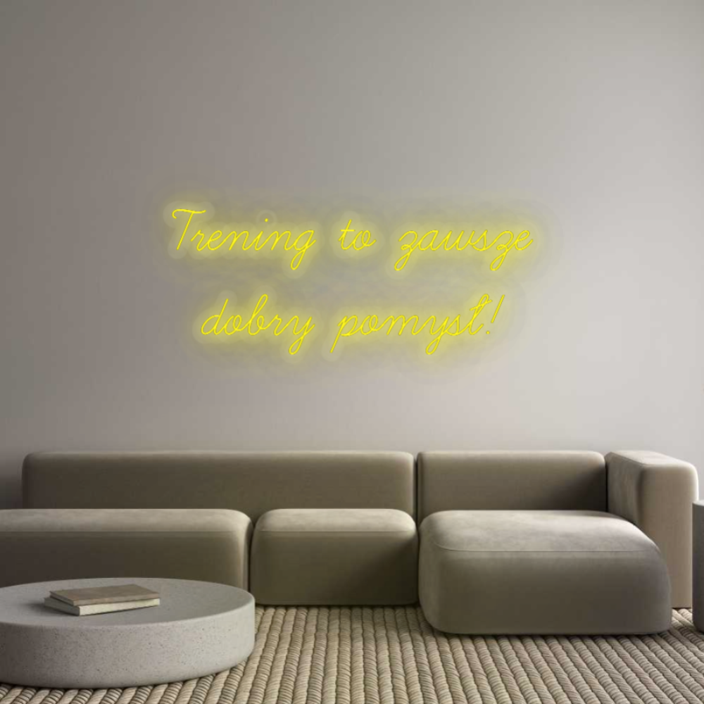 Personalisiertes Neonschild: Training ist ein...