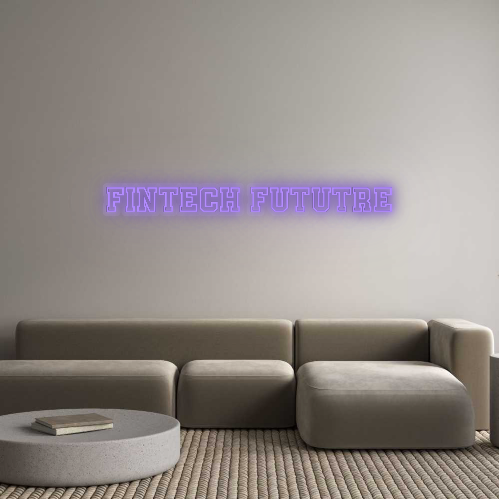 Personalisiertes Neonschild: Fintech Fututre