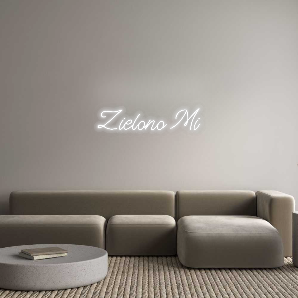 Personalisiertes Neonschild: Green Mi
