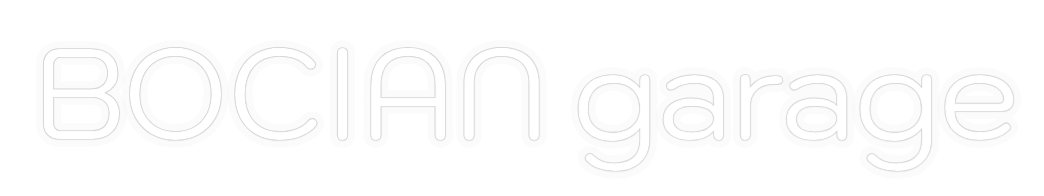 Personalizowany neon: BOCIAN garage