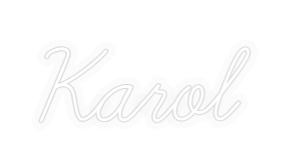 Personalisiertes Neonschild: Karol