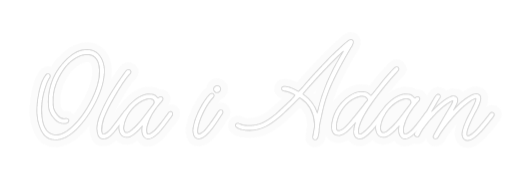 Personalisiertes Neonschild: Ola und Adam