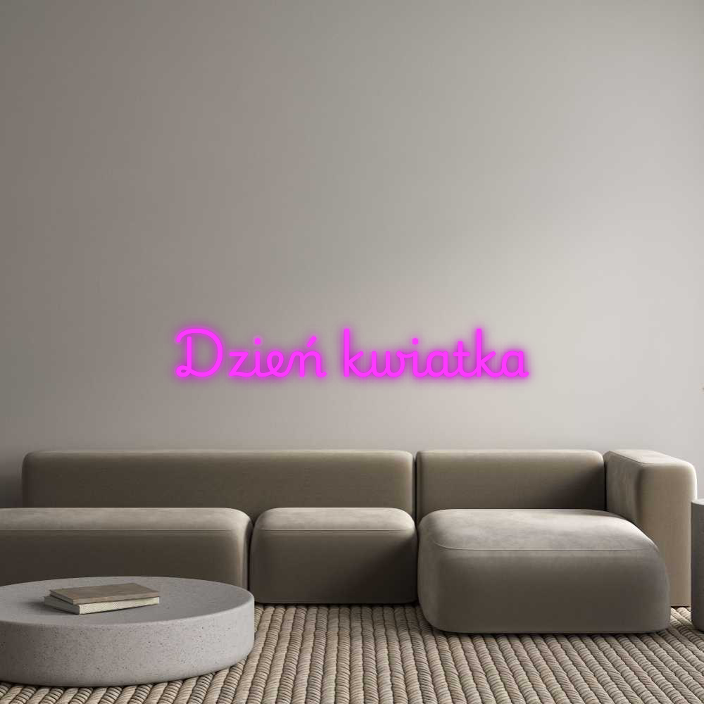 Personalizowany neon: Dzień kwiatka