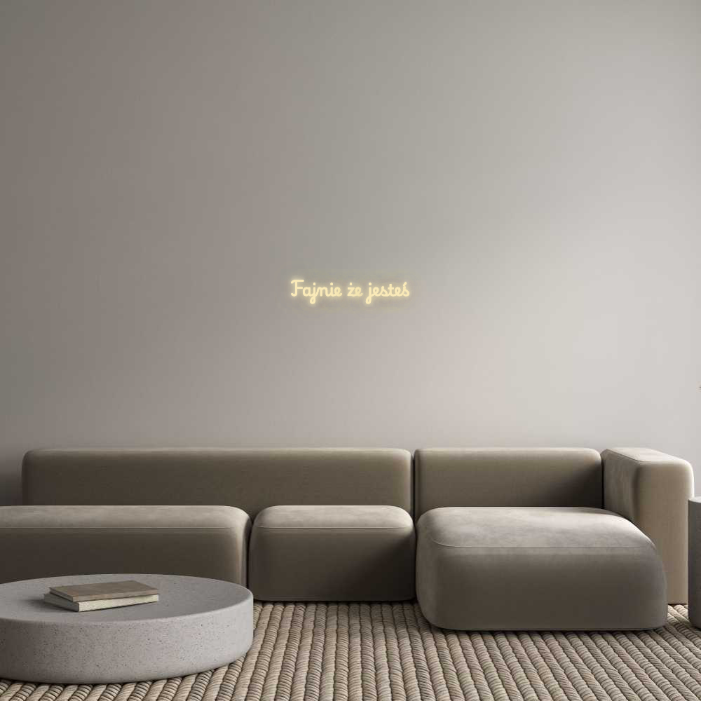 Personalisiertes Neonschild: Es ist schön, … zu sein.