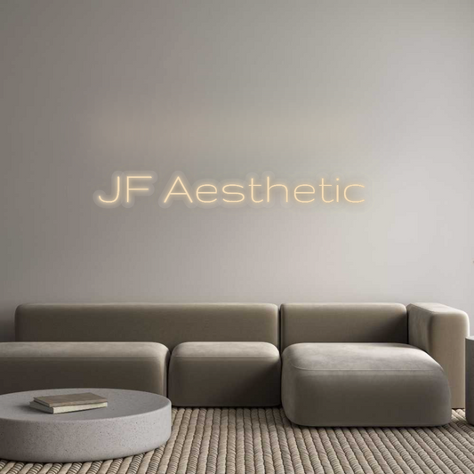 Personalisiertes Neon: JF Aesthetic