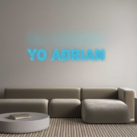 Personalisiertes Neonschild: YO ADRIAN