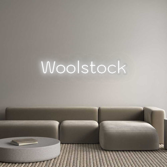 Personalisiertes Neonschild: Woolstock