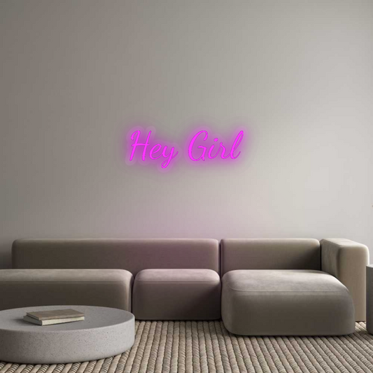 Personalisiertes Neonschild: Hey Girl
