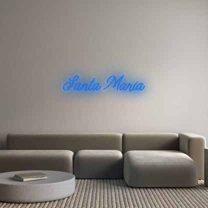Personalisiertes Neonschild: Santa Maria