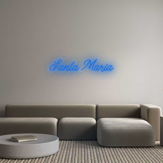 Personalisiertes Neonschild: Santa Maria