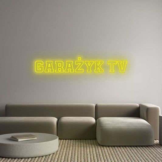 Personalisiertes Neon: GARAGE TV