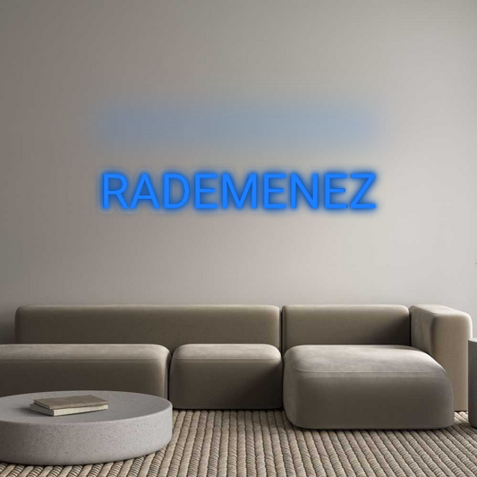 Personalisiertes Neonschild: RADEMENEZ