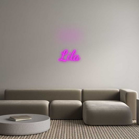 Personalisiertes Neonschild: Lila