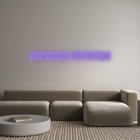 Personalisiertes Neonschild: Fintech Fututre