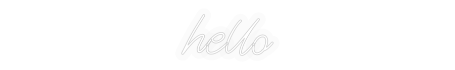 Personalisiertes Neon: Hallo