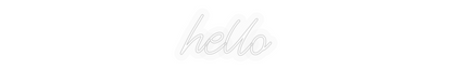 Personalisiertes Neon: Hallo