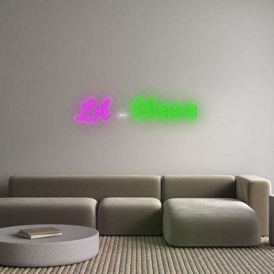 Personalisiertes Neon: LA - Glas