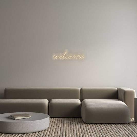 Personalisiertes Neon: Willkommen
