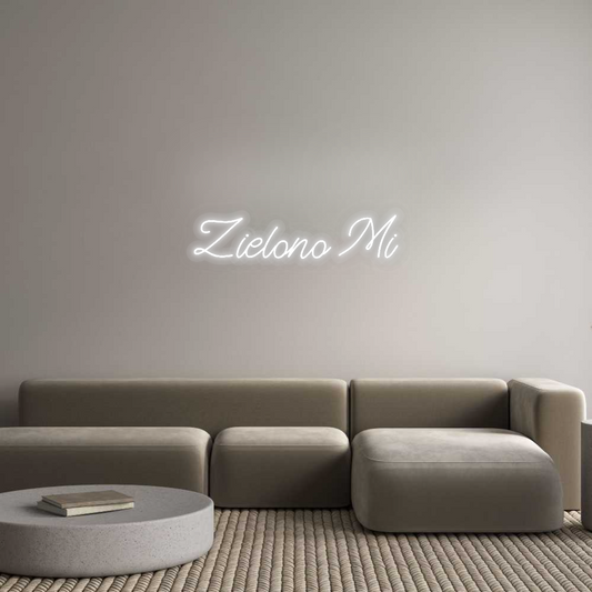 Personalisiertes Neonschild: Green Mi