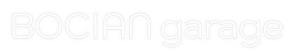 Personalizowany neon: BOCIAN garage