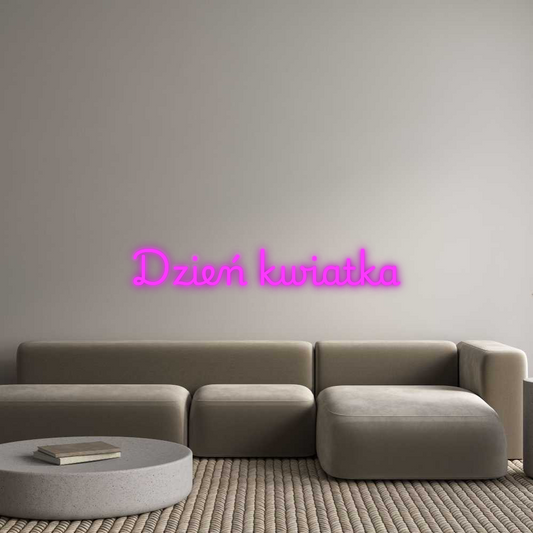 Personalizowany neon: Dzień kwiatka