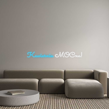Personalizowany neon: Kawiarnia MOC...
