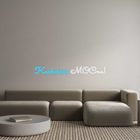 Personalizowany neon: Kawiarnia MOC...