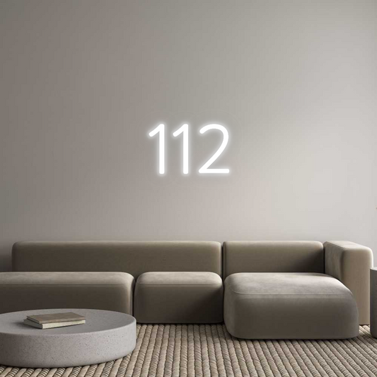 Personalizowany neon: 112