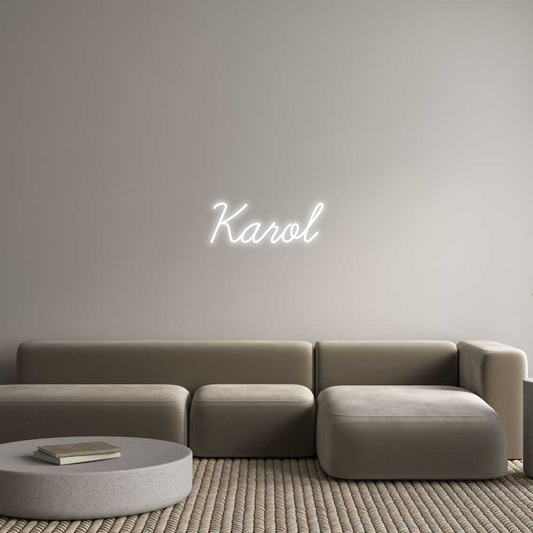 Personalisiertes Neonschild: Karol