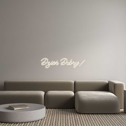 Personalizowany neon: Dzień Dobry!