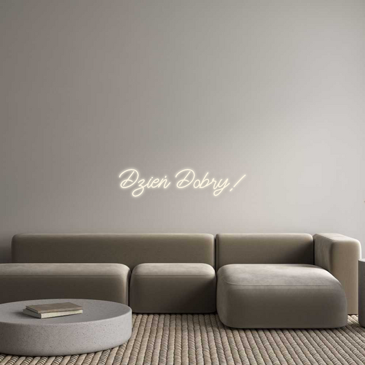 Personalizowany neon: Dzień Dobry!