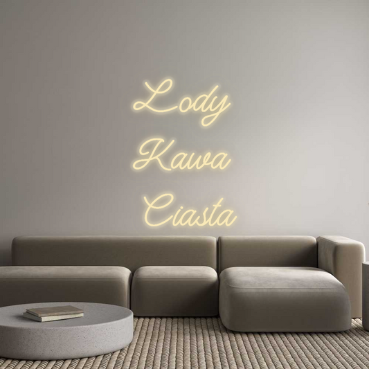Personalisiertes Neonschild: Eiscreme
 Kaffee ...